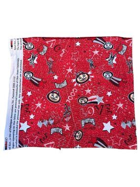 Ohio State University‎ Buckeyes Brutus Fabric Panel 3/4 Yard Red Knit 27”x60”